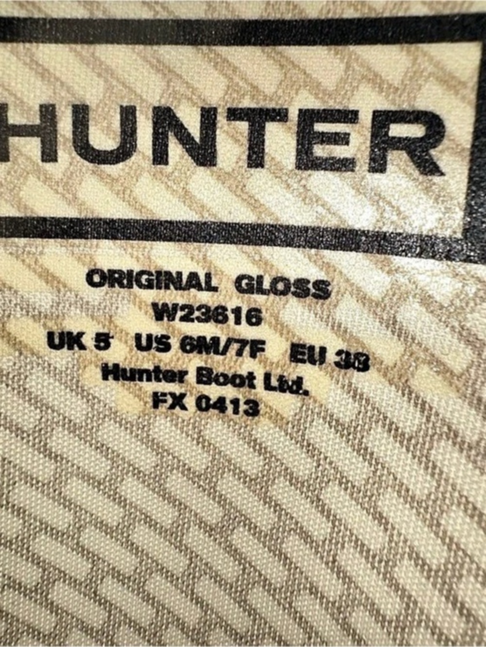 Hunter Original Gloss Tall Rain Boots Dark Blue US 8F/6M/T - Picture 6 of 6